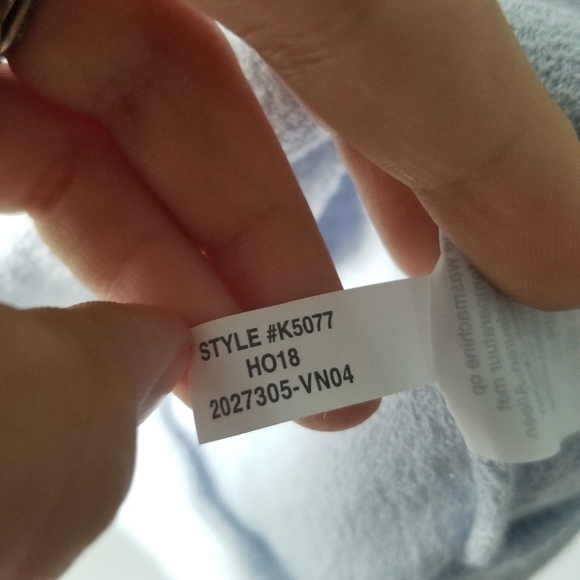 J Crew Faux Wrap Blue Top Textured Crepe Cotton - Picture 9 of 10